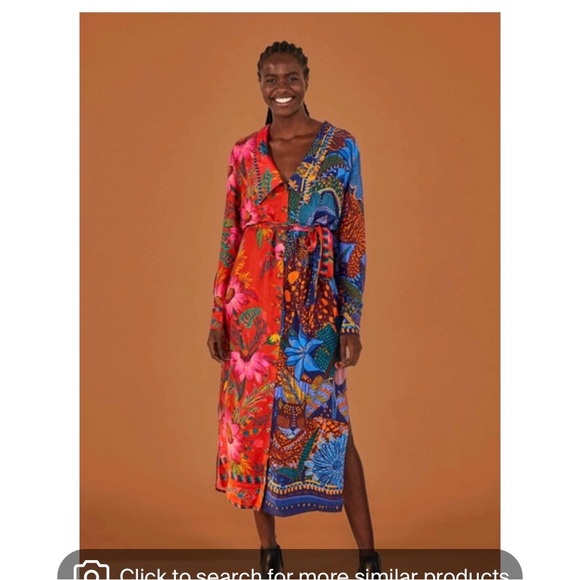 FARM Rio Vibrant Maxi Dress - Red, Blue, Orange - Picture 2 of 7